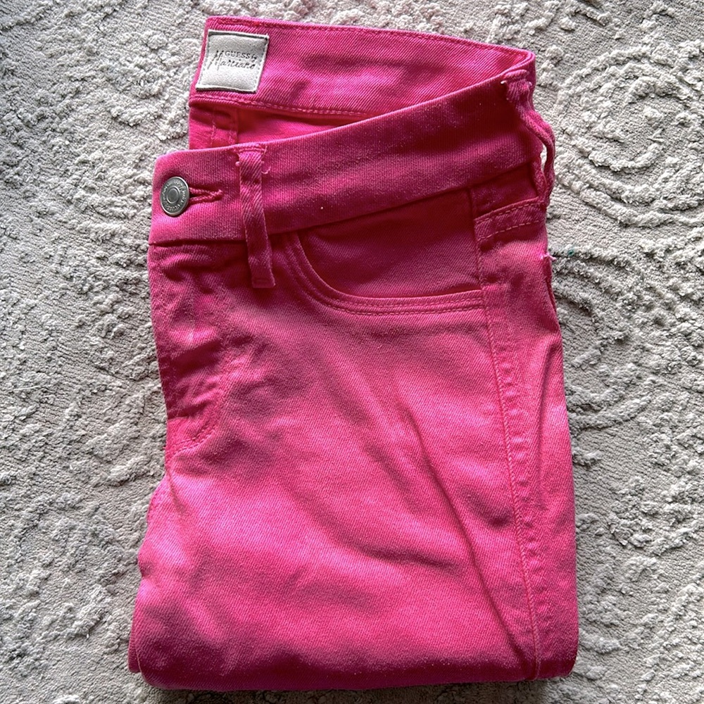 Guess by Marciano Pink Coated Skinny Jeans